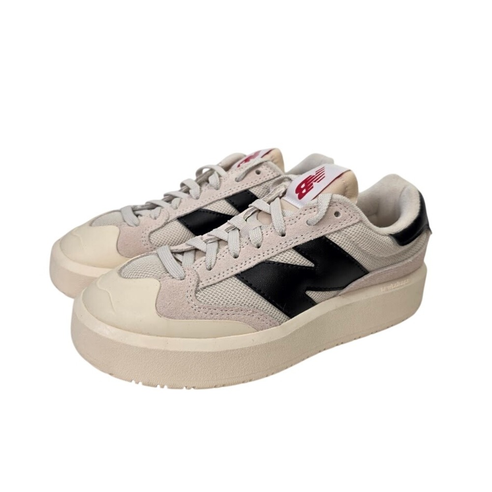 New Balance Women's 7.5 CT302 Platform Sneakers Cream Black CT302RF Chunky Shoes